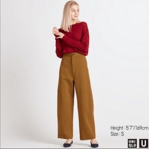Uniqlo wide fit curved jersey pants XS